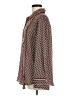 Max Studio 100% Polyester Chevron-herringbone Brown Red Long Sleeve Blouse Size M - photo 5