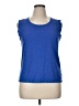 Talbots Outlet 100% Cotton Blue Sleeveless Top Size XL Petite - photo 1