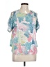 Ethyl Teal Short Sleeve Blouse Size L - photo 1