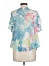 Ethyl Teal Short Sleeve Blouse Size L - photo 2