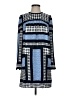 Armani Exchange 100% Polyester Graphic Blue Casual Dress Size 2 - photo 1