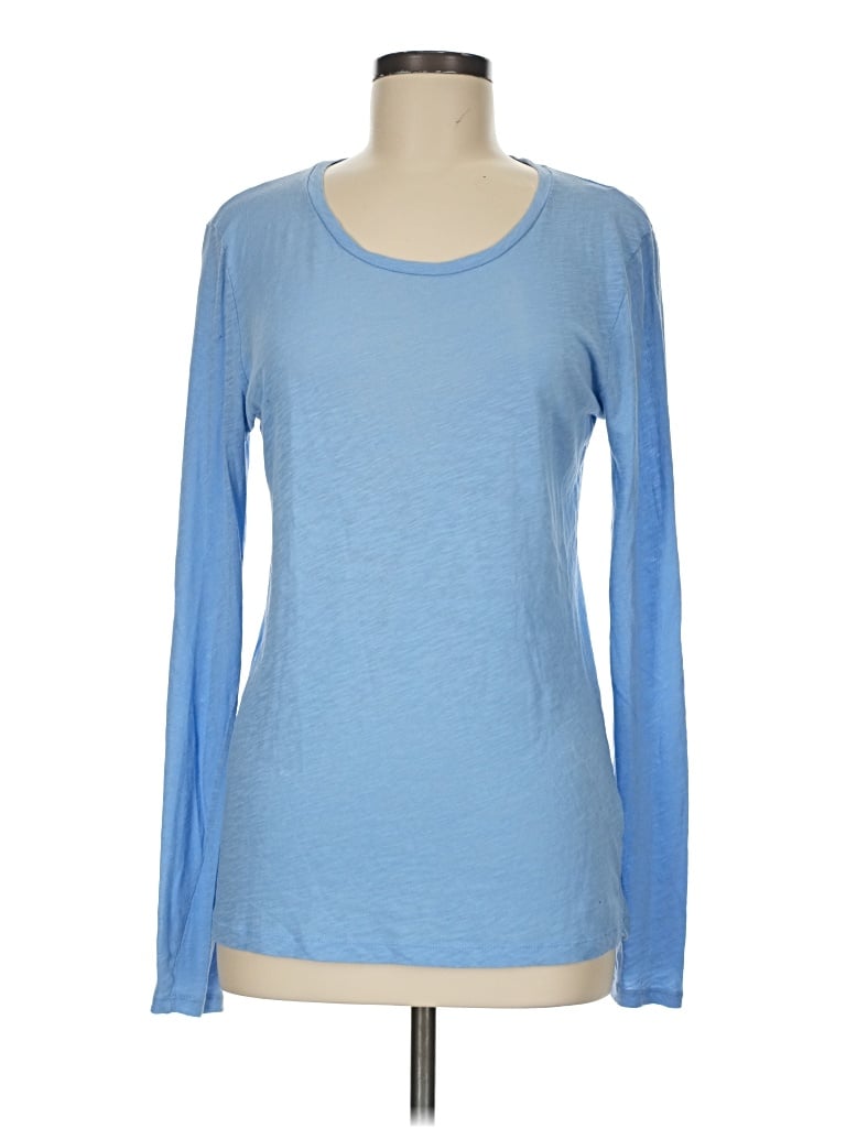 Pre-owned Jcrew Long Sleeve T-shirt In Blue