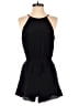 Lavender Brown 100% Silk Solid Black Romper Size S - photo 1