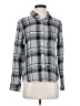 Current/Elliott 100% Cotton Plaid Gray Long Sleeve Button-Down Shirt Size Sm (1) - photo 1