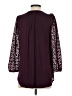 One September Burgundy Long Sleeve Blouse Size S - photo 2