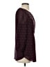 One September Burgundy Long Sleeve Blouse Size S - photo 4