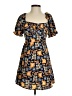 Bebop 100% Polyester Print Orange Casual Dress Size XS - photo 1