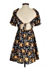Bebop 100% Polyester Print Orange Casual Dress Size XS - photo 2