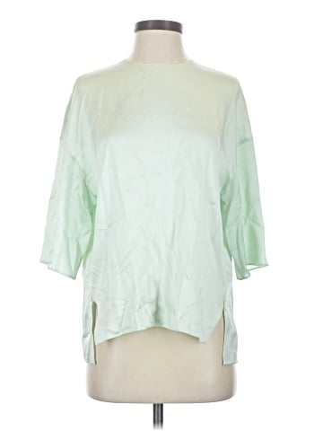 Vince. 3/4 Sleeve Silk Top (view 1)