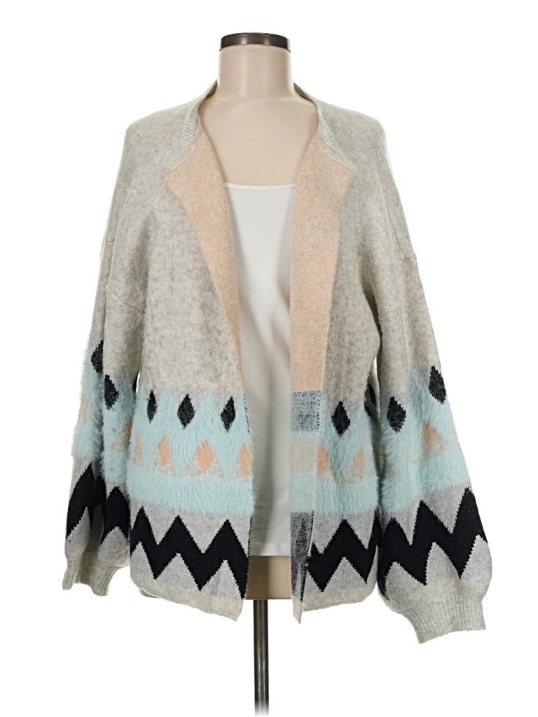 Pre-owned Kori America Cardigan Sweater In Gray
