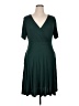 Assorted Brands Solid Green Cocktail Dress Size 1X - photo 1