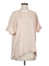 Shein 100% Polyester Pink Tan Short Sleeve Blouse Size S - photo 1