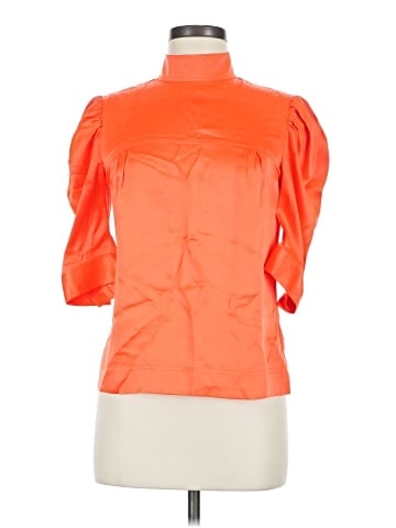 Maryam Nassir Zadeh 3/4 Sleeve Silk Top (view 1)