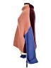 Free People Color Block Orange Poncho Size M - photo 5