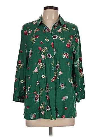 Assorted Brands 3/4 Sleeve Button-Down Shirt (view 1)