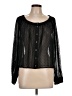 Gap 100% Polyester Black Long Sleeve Blouse Size L - photo 1