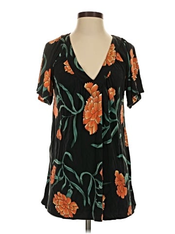 Nieves Lavi Short Sleeve Silk Top (view 1)