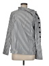 Shein 100% Polyester Stripes Silver Long Sleeve Blouse Size M - photo 1