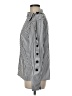Shein 100% Polyester Stripes Silver Long Sleeve Blouse Size M - photo 5