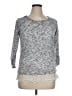 AB Studio 100% Polyester Gray 3/4 Sleeve Top Size XL - photo 1