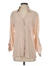 Unbranded 100% Rayon Tan 3/4 Sleeve Blouse Size S - photo 1