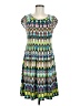 Gabby Skye Print Green Casual Dress Size 6 - photo 1
