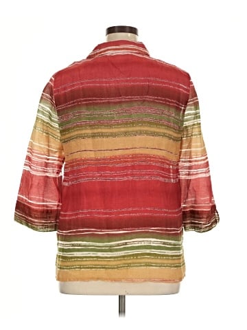 Alfred Dunner 3/4 Sleeve Button-Down Shirt (view 2)