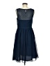 Planet Gold 100% Polyester Solid Blue Cocktail Dress Size 8 - photo 2