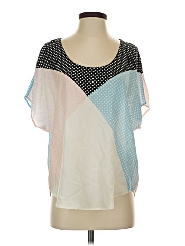 Equipment Short Sleeve Silk Top (view 1)