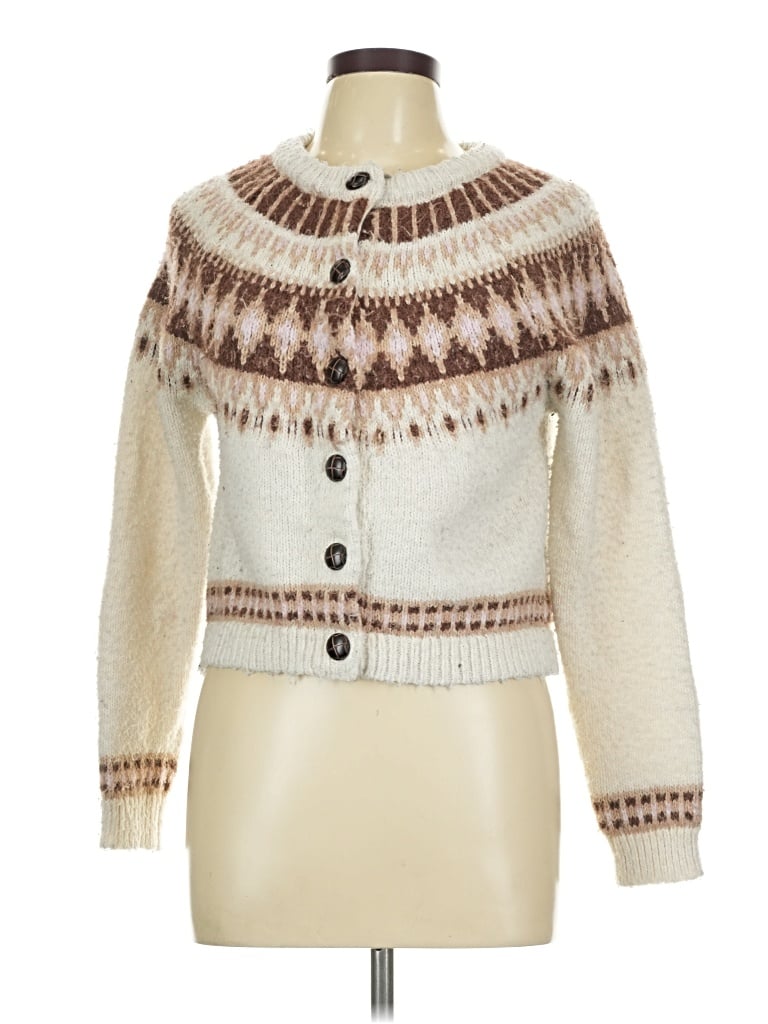 Pre-owned Freshman 1996 Cardigan Sweater In Ivory