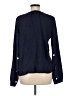 Ann Taylor LOFT 100% Polyester Blue Long Sleeve Blouse Size M - photo 2