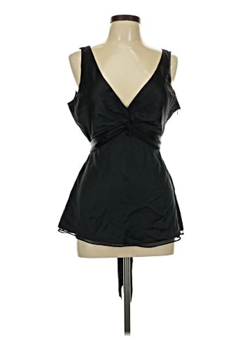 BCBGMAXAZRIA Sleeveless Silk Top (view 1)