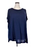 Avenue Blue Short Sleeve Blouse Size 30 - 32 Plus - photo 1