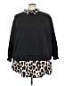 Shein 100% Polyester Animal Print Black 3/4 Sleeve Top Size 24 - 26 Plus - photo 1