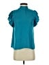 Maison d' Amelie 100% Polyester Teal Short Sleeve Blouse Size XS - photo 1