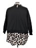 Shein 100% Polyester Animal Print Black 3/4 Sleeve Top Size 24 - 26 Plus - photo 2