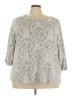 Croft & Barrow Gray 3/4 Sleeve Blouse Size 3X - photo 1