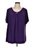 Notations Purple Short Sleeve Blouse Size 1X - photo 1