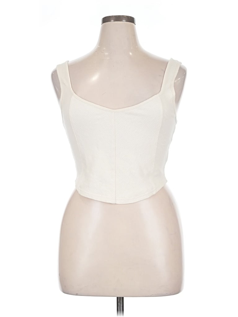 Pre-owned Aerie Sleeveless Top Ivory Sweetheart Neckline Tops