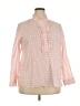 J.Crew Checkered-gingham Pink 3/4 Sleeve Blouse Size 20 - photo 1