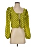 Levi's 100% Polyester Green 3/4 Sleeve Blouse Size XS - photo 1