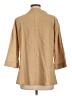 Unbranded Tan 3/4 Sleeve Button-Down Shirt Size L - photo 2