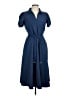 DKNY 100% Polyester Blue Casual Dress Size 10 - photo 1