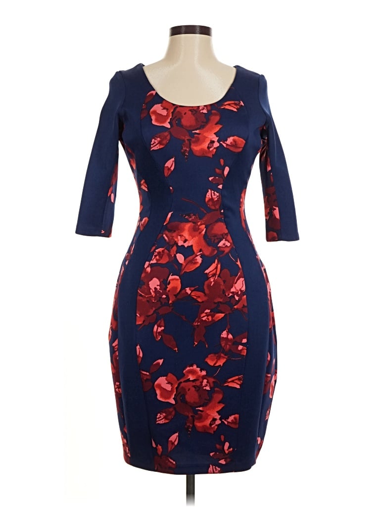 Pre-owned Sangria Cocktail Dress In Blue
