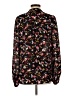 A.L.C. 100% Silk Floral Black Long Sleeve Silk Top Size 4 - photo 2