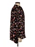 A.L.C. 100% Silk Floral Black Long Sleeve Silk Top Size 4 - photo 4