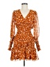 Bardot 100% Polyester Polka Dots Orange Cocktail Dress Size 6 - photo 1