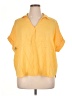 Cato Yellow Short Sleeve Blouse Size XL - photo 1