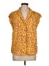 Maeve by Anthropologie 100% Viscose Yellow Sleeveless Button-Down Shirt Size L - photo 1