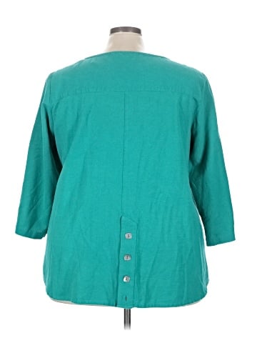 Soft Surroundings 3/4 Sleeve Button-Down Shirt (view 2)